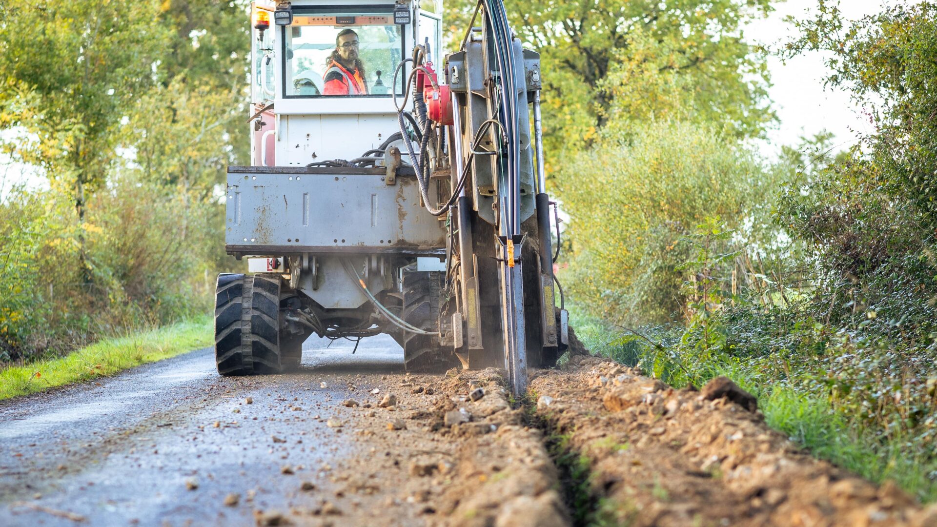 tranchées mécanisées génie civil - Odéon Réseaux