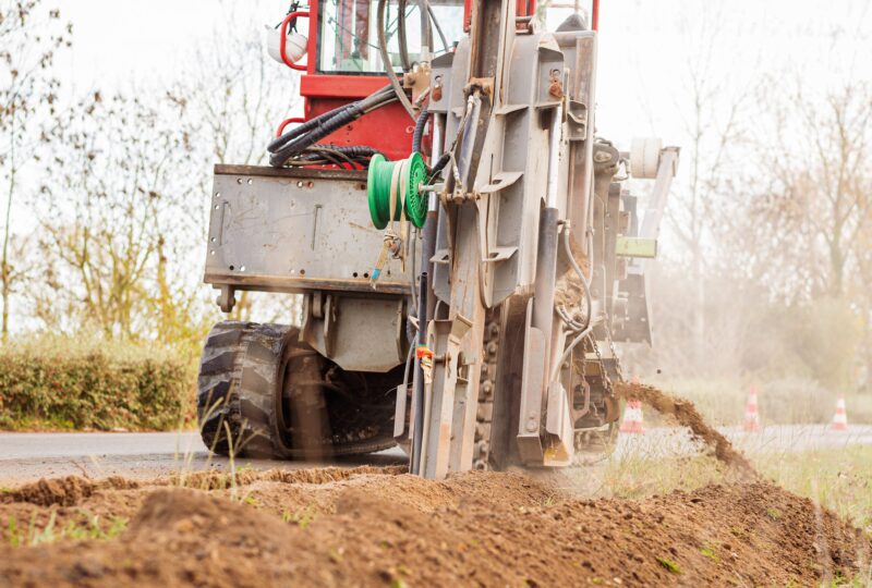 tranchées mécanisées génie civil - Odéon Réseaux